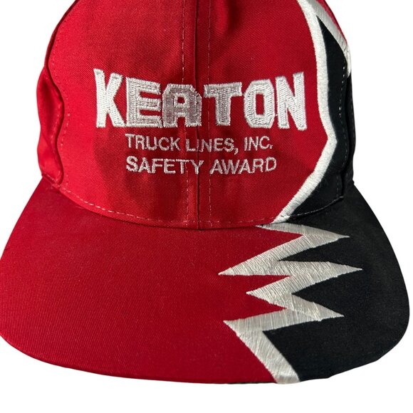 Keaton Truck Lines Safety Award Ball Cap Hat Adjustable Red Black ATT Headwear - Picture 6 of 10